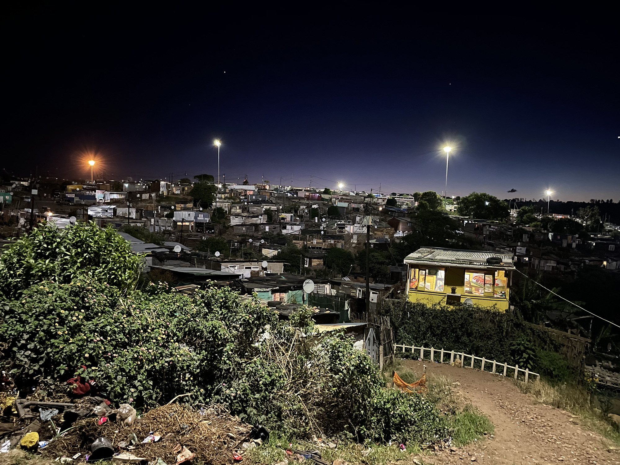 On neighbourhood patrol in Bitou Municipality with a community crime-fighting group