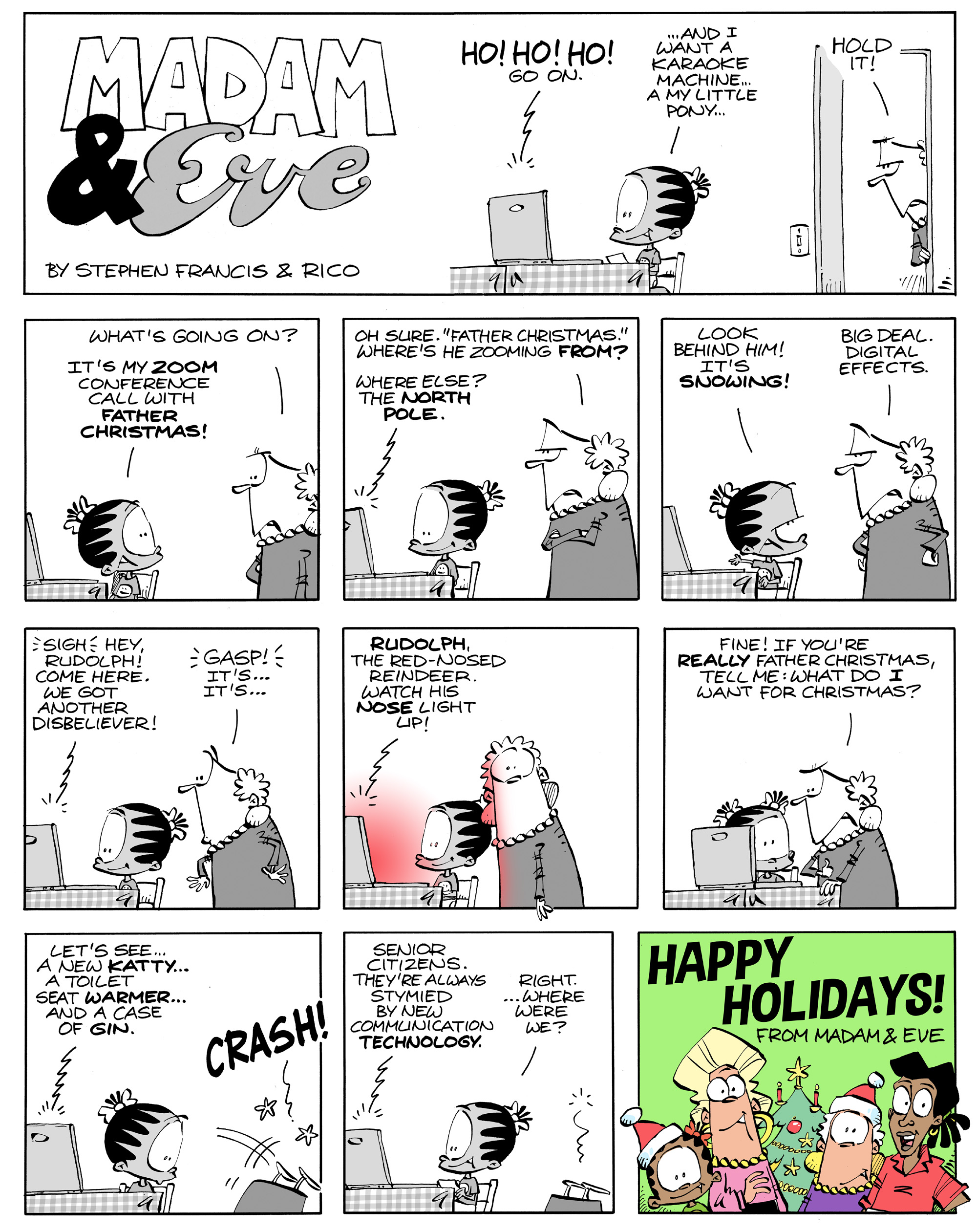 Santa Claus is Zooming to Town