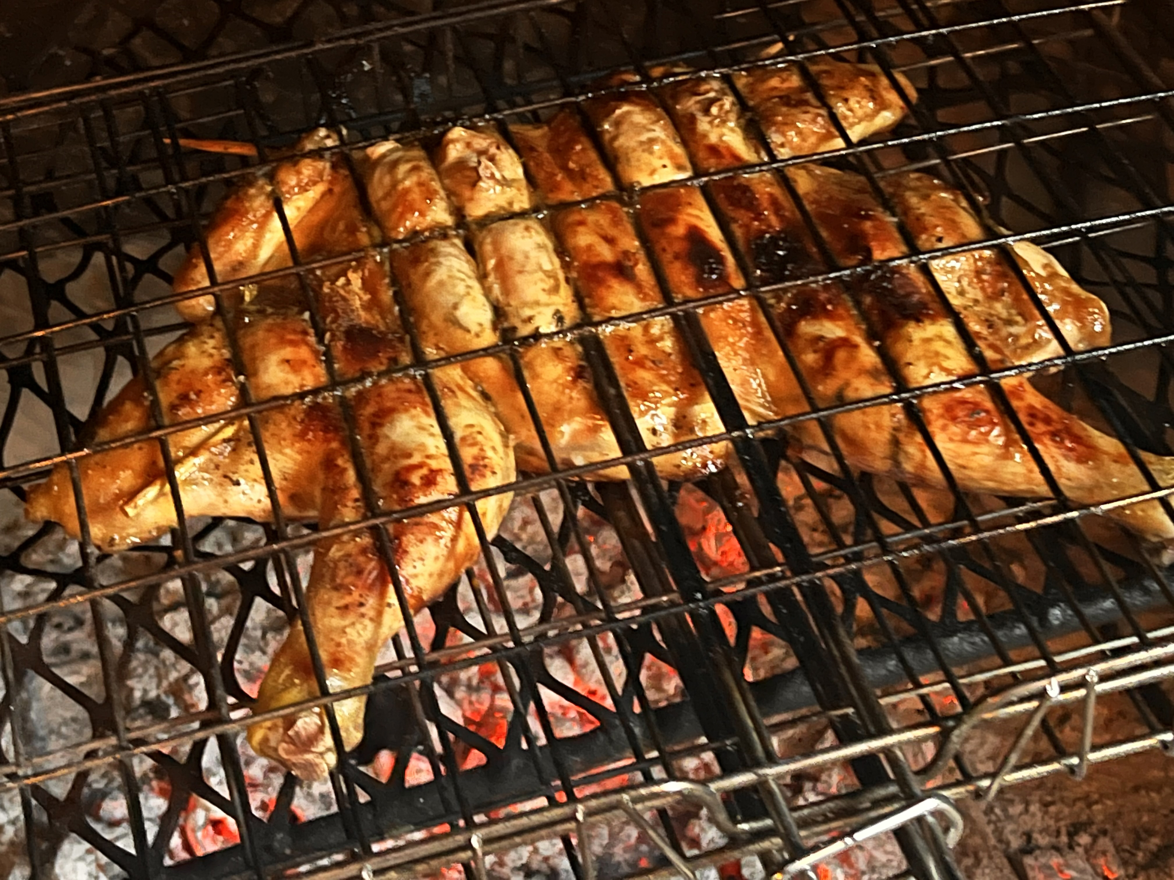 Honey-mustard spatchcock chicken