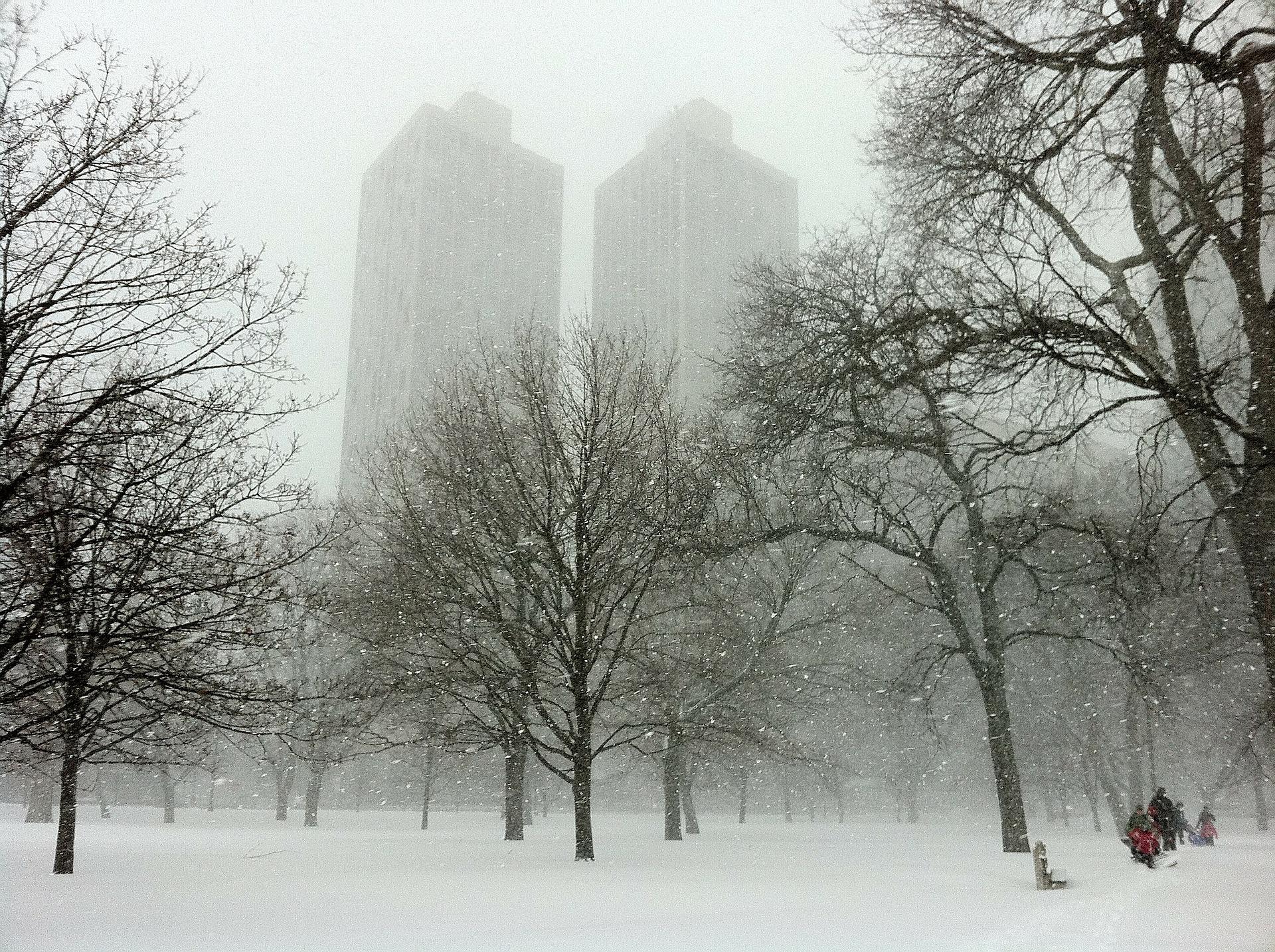 Gadget Guy prowls at night in snowbound Gotham