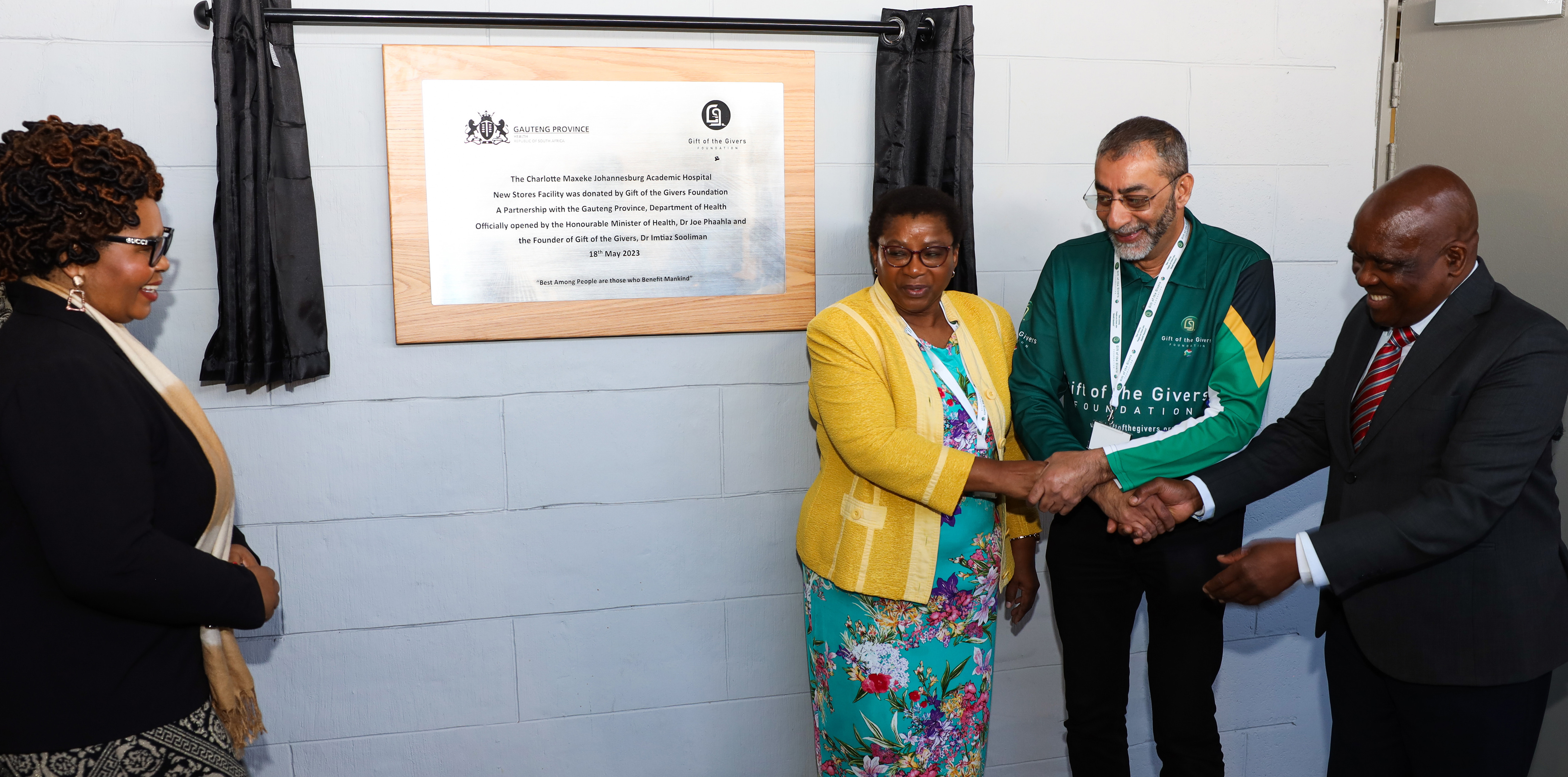 Fire-ravaged Charlotte Maxeke Johannesburg Academic Hospital gets a R60m dispensary — courtesy of Gift of the Givers