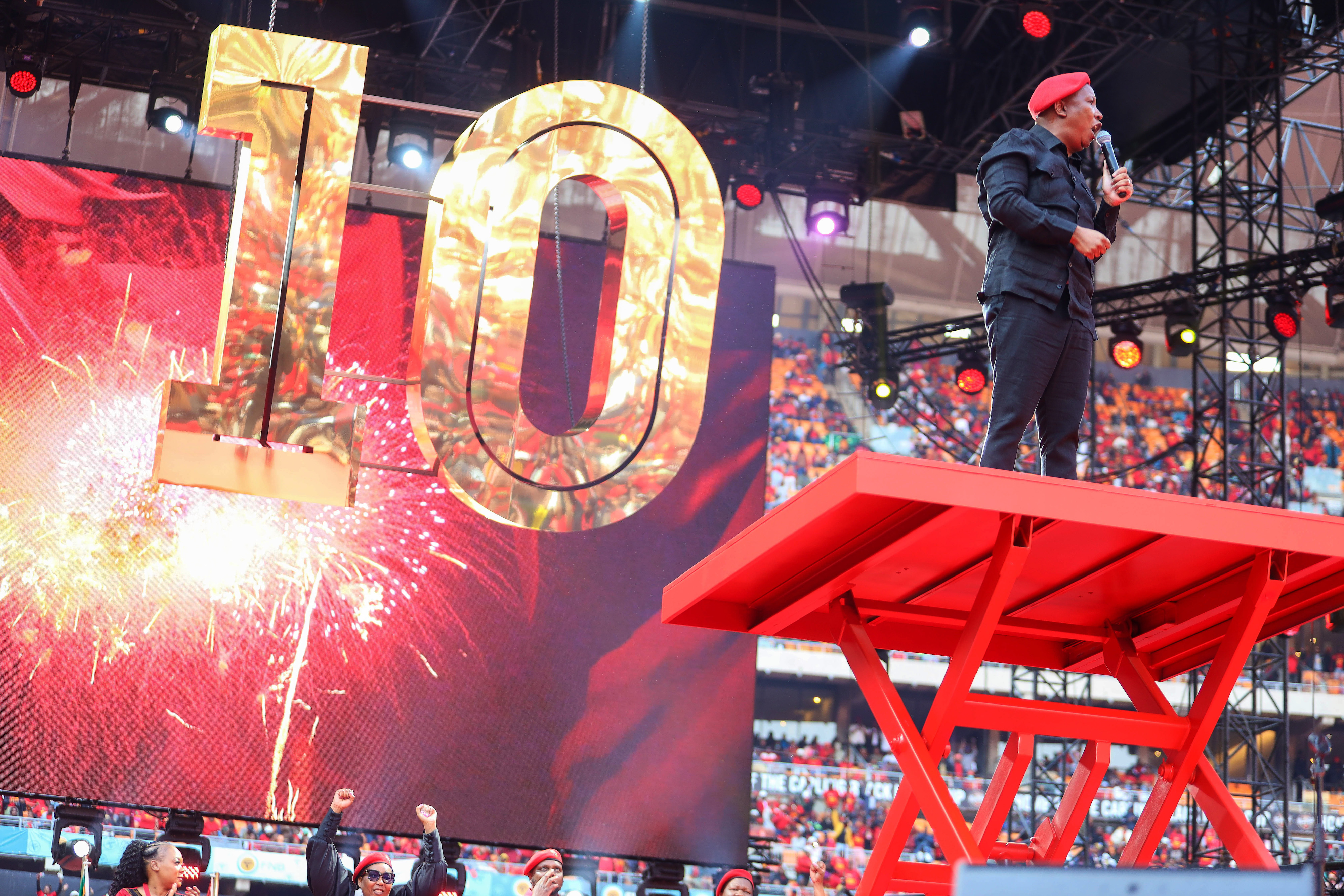 Malema celebrates EFF's 10th anniversary with lots of promises and a vow to unseat the ANC in 2024