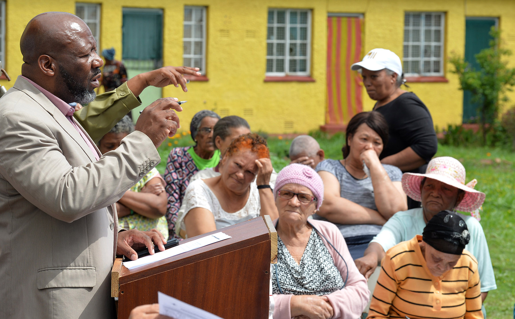 ‘They treat us like animals’ – old age home residents spurn metro officials at public meeting over living conditions