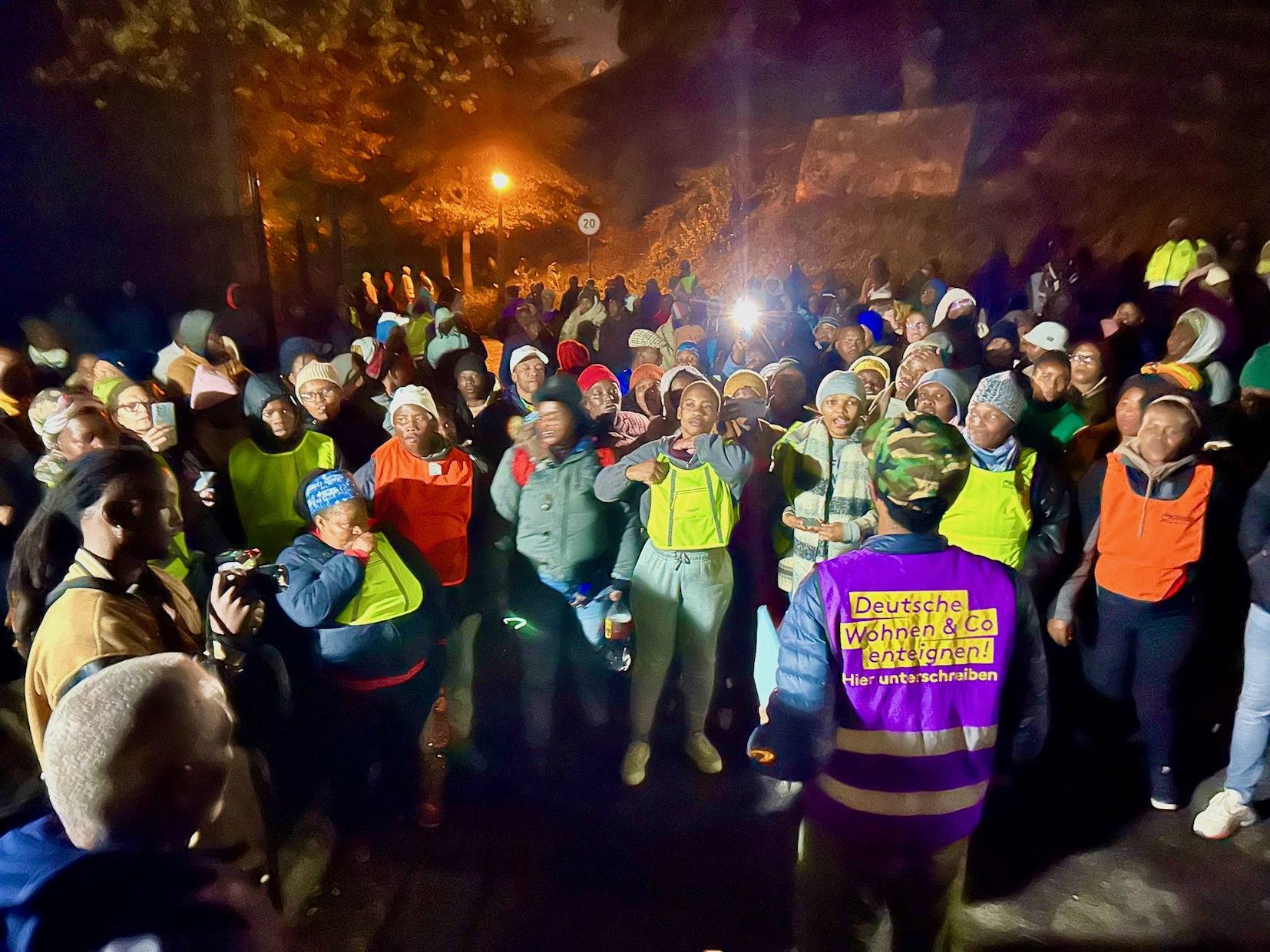 Housing crisis protesters brave heavy downpour during all-night vigil at Alan Winde's residence