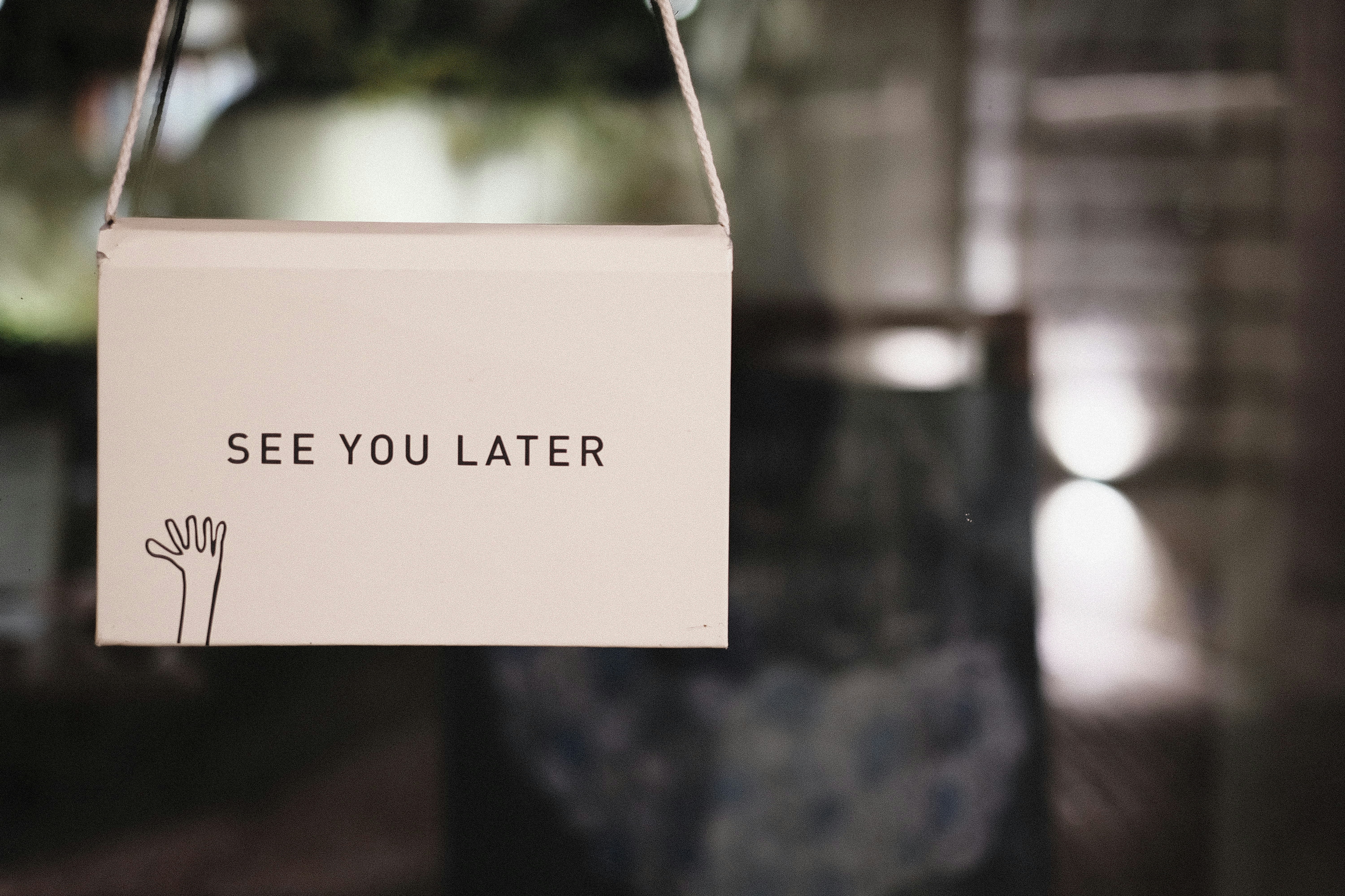 When three minutes is enough — the kindness of a quick goodbye