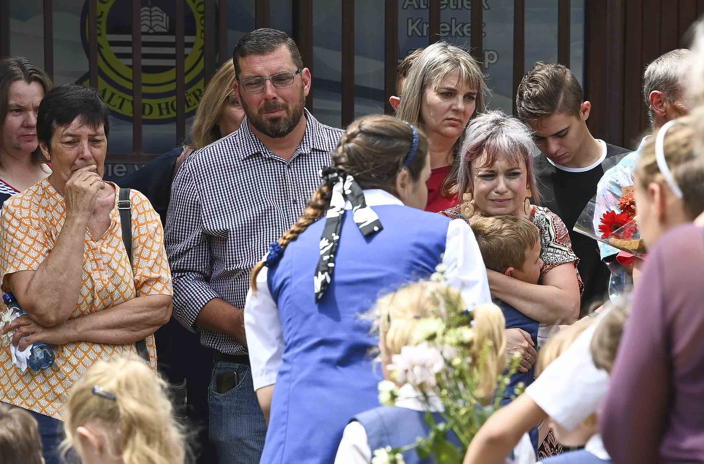 Memorial service held for three primary school children who died after a tragic collision, and more from around the world