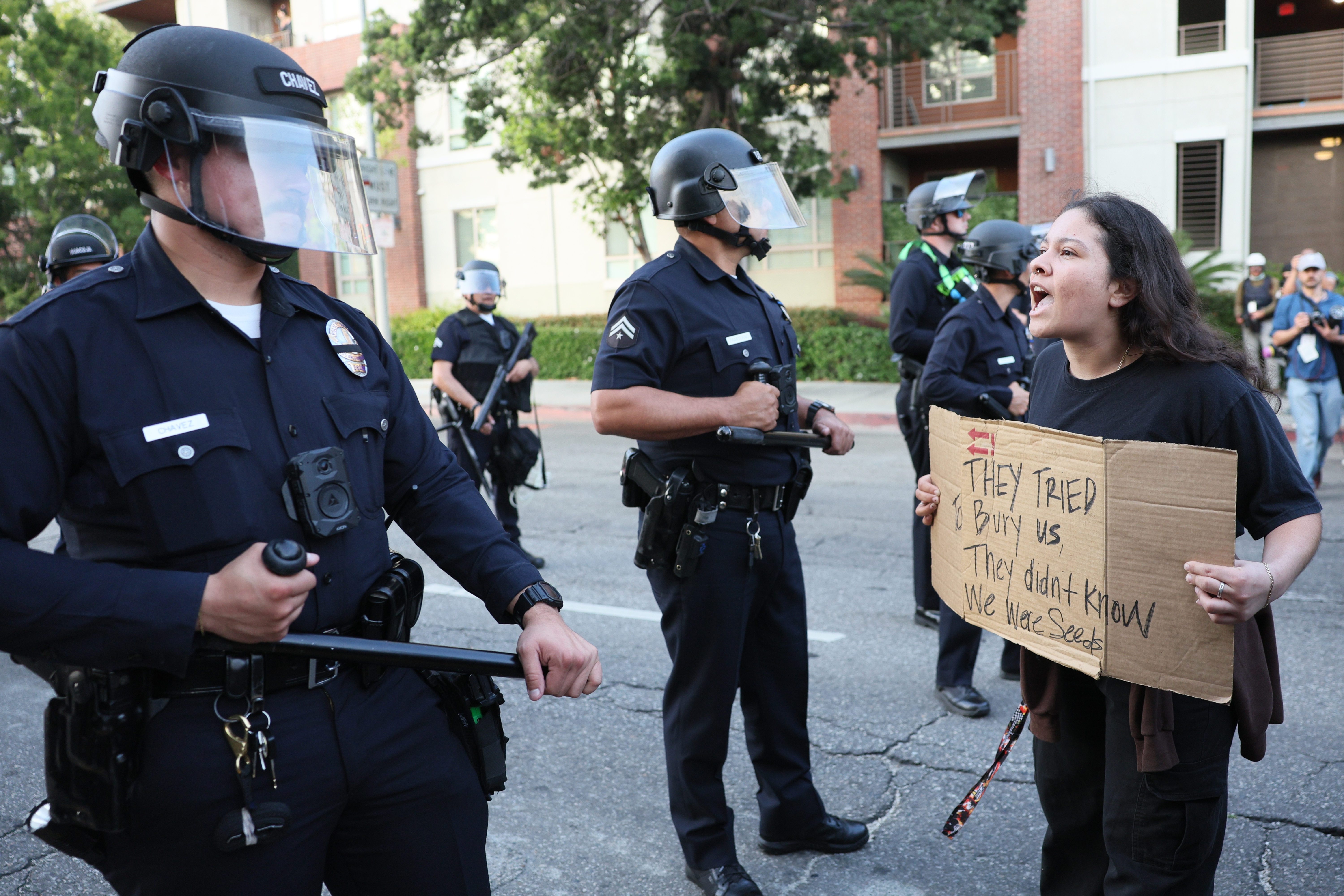 US deploys Marines to Los Angeles as police break up fourth day of protests