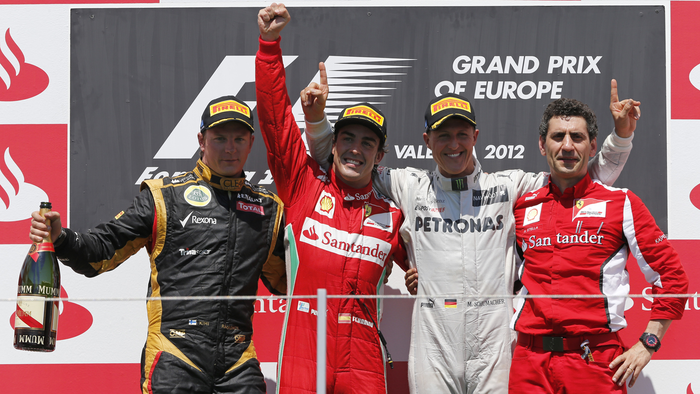 Motor racing-Schumacher back on the F1 podium at last