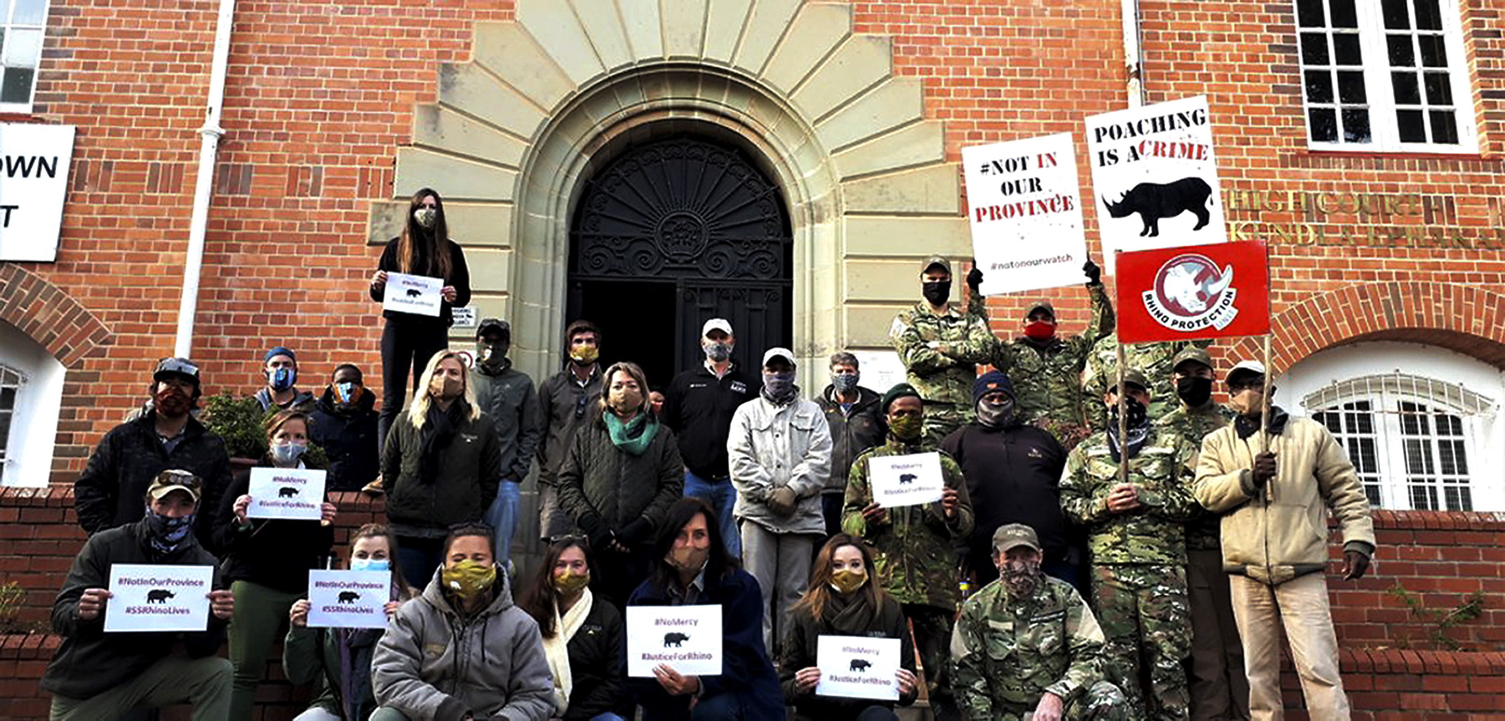 Rhino activists protest as convicted poachers ask to be set free on a legal technicality