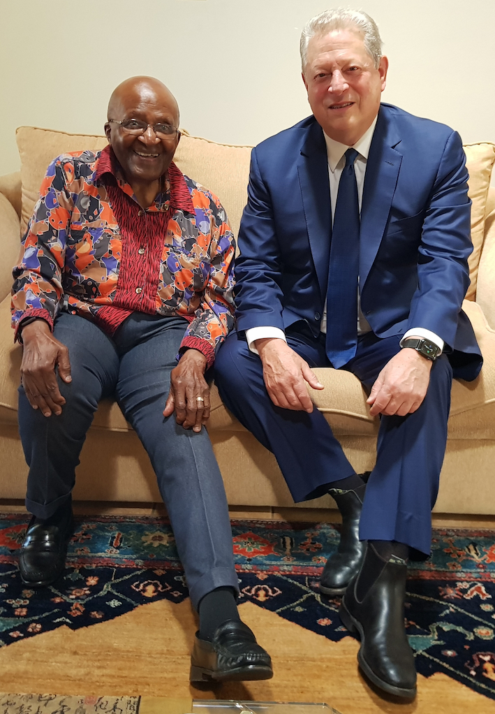 Climate allies Desmond Tutu and Al Gore unite in fossil-fuel divestment struggle