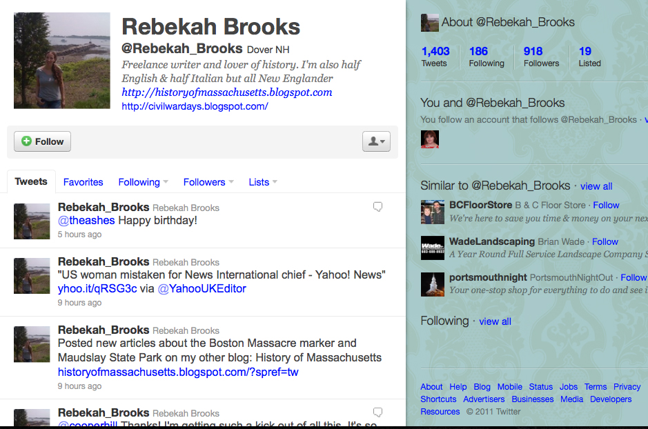 As Rebekah Brooks' infamy grows, @Rebekah_Brooks gets her 15 minutes of fame