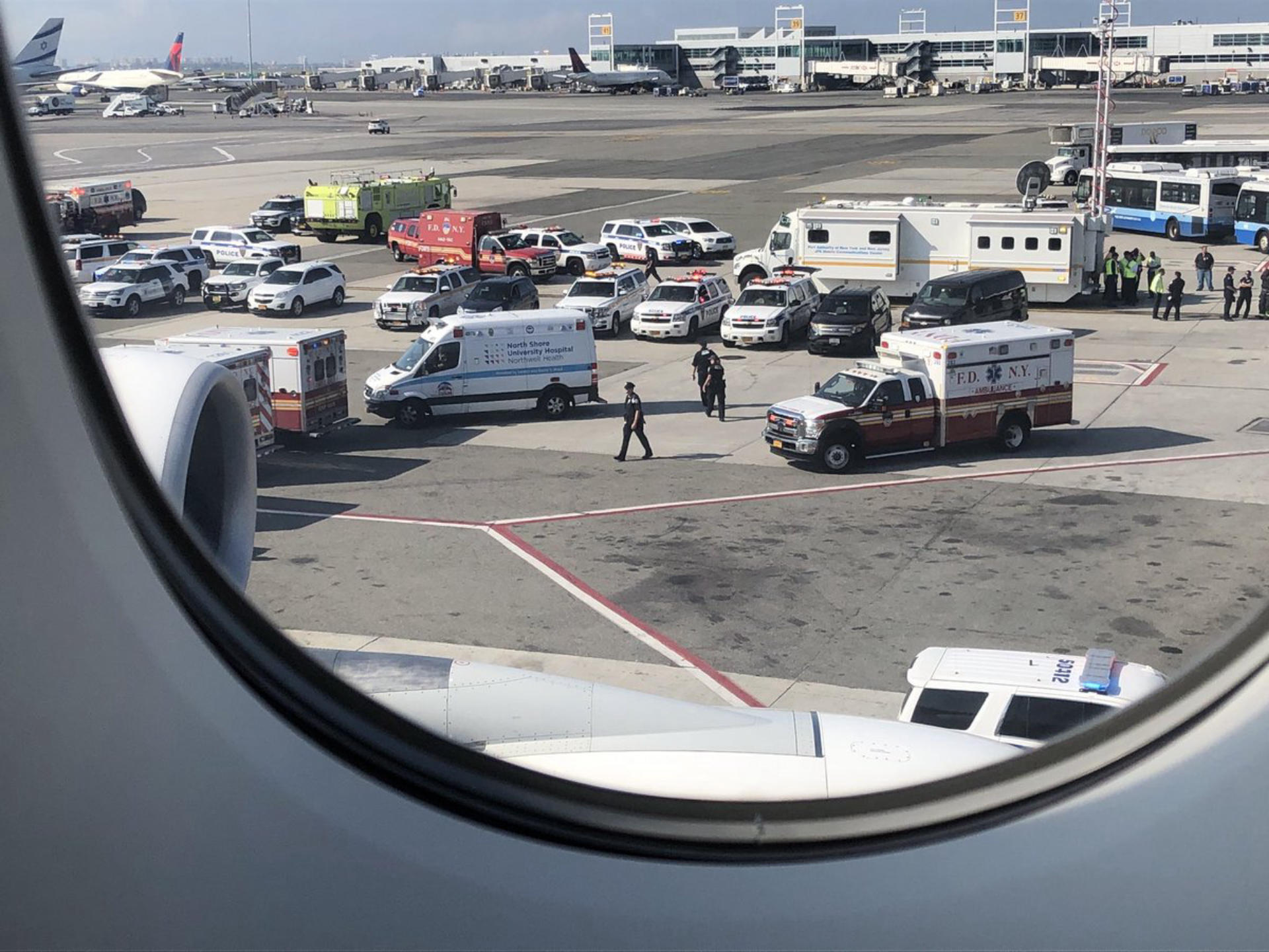 Ten people on board Emirates treated in New York hospital