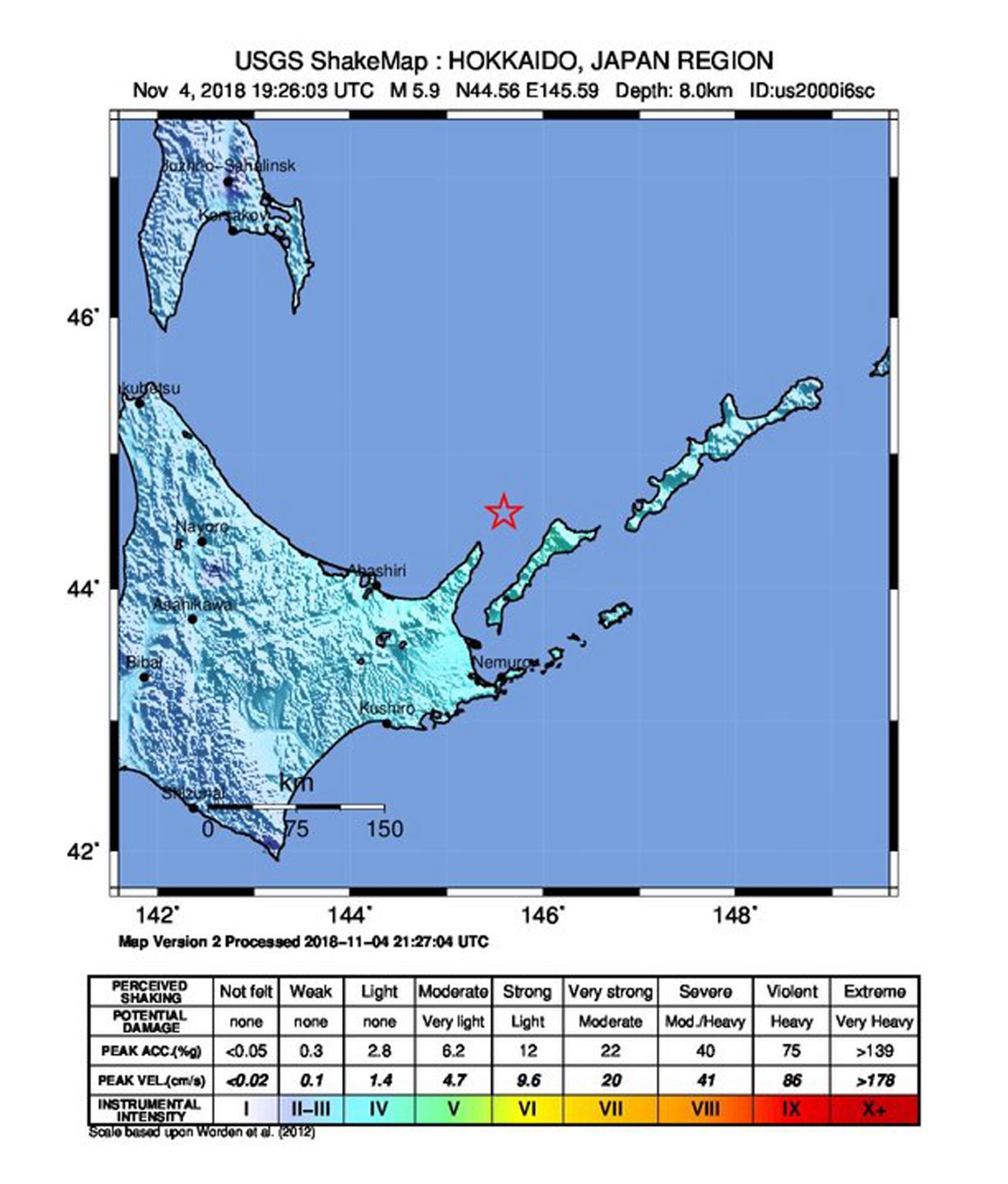 5.9-magnitude earthquake strikes off Japan's Hokkaido: USGS