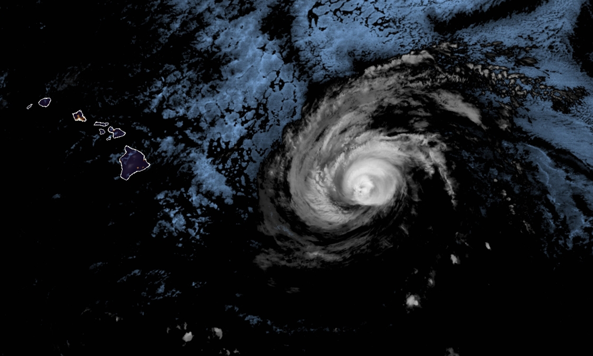 Rare Hawaiian hurricane, packing strong winds and rains, approaches islands