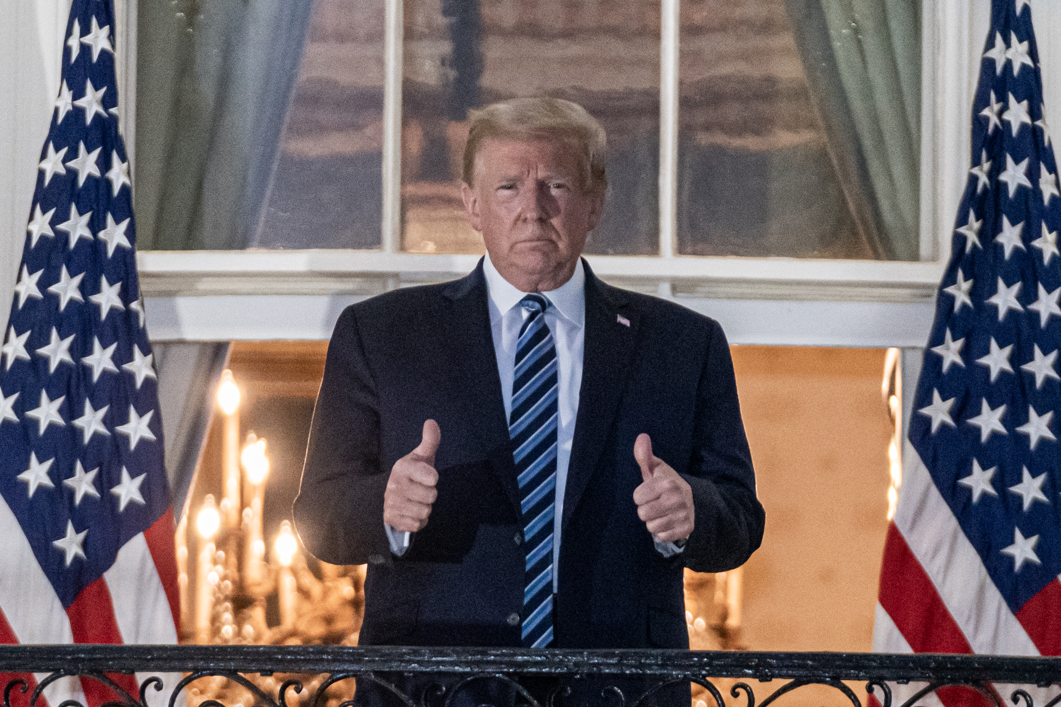 Donald Trump returns to the White House as Covid-19 cases in the official residence continue to rise