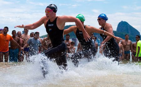 Open-water swimmer Michelle Weber feels the heat in Tokyo’s superwarm sea
