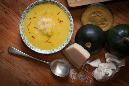 Souper Tuesday: Gem squash and parmesan soup with saffron