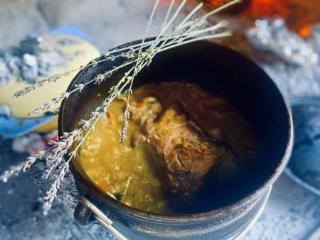 Lockdown Recipe of the Day: Lamb’s Neck & Shoulder Potjie with Lavender & Orange