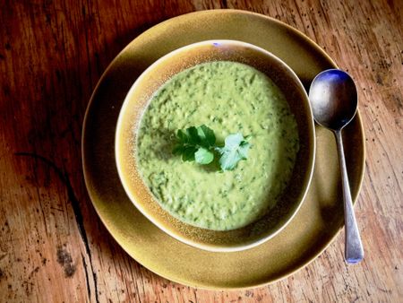 What’s cooking today: Lettuce, pea and courgette soup