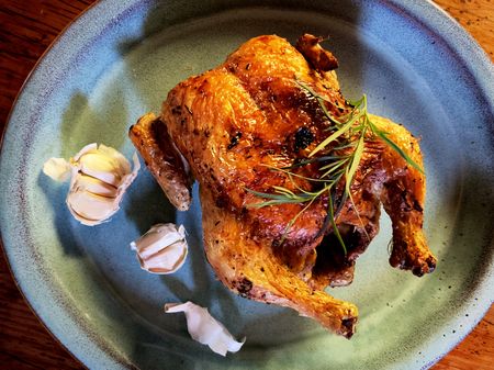 AirFryday: Air fryer roast chicken with tarragon-garlic butter