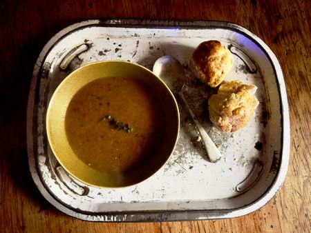 What’s cooking today: Garlicky tomato and aubergine soup