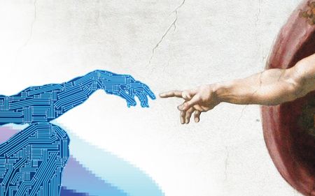 When Adam and Eve create an AI God machine, will it be heaven or hell?