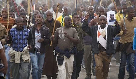 Marikana strikers send 'down tools, or else' message to remaining Lonmin employees