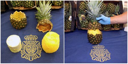 Spanish police seize cocaine-stuffed pineapples