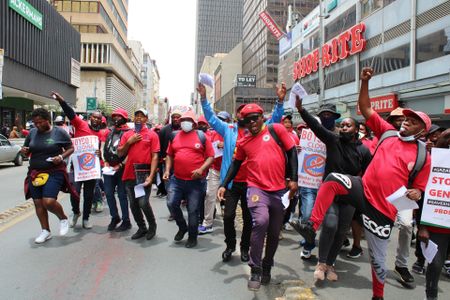 Industrial Action: Striking workers remove Clover products from shop shelves