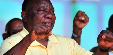 Ramaphosa tries to charm Hells Angels and doubters on North West campaign trail