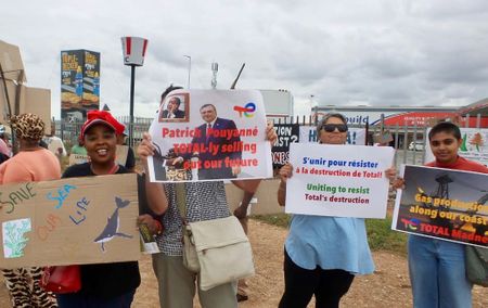 Fishers and activists protest ‘Total madness’ of east coast ocean drilling