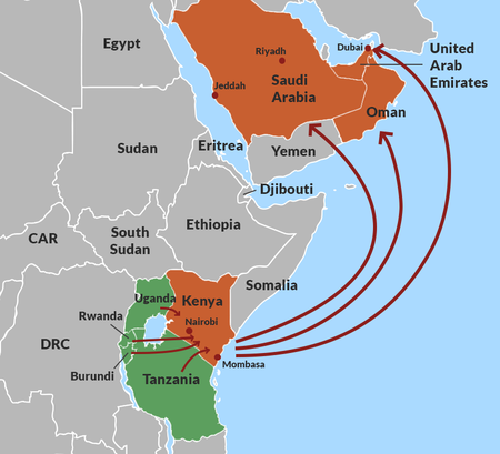 East African human trafficking rings expand their operations