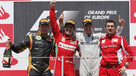 Motor racing-Schumacher back on the F1 podium at last