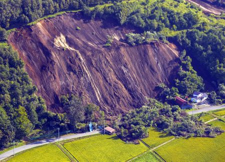 Landslides after powerful quake hits Japan's Hokkaido