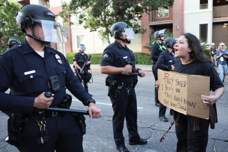 US deploys Marines to Los Angeles as police break up fourth day of protests