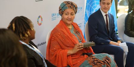 UN official blames greed and politics for damage to environment, encourages youth to use their anger to make a difference