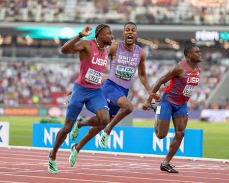 American Noah Lyles storms to 100m gold in Budapest