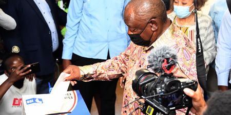 Ramaphosa negotiates trashed streets to vote while Soweto residents demand electricity