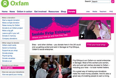 Oxfam's bras without borders