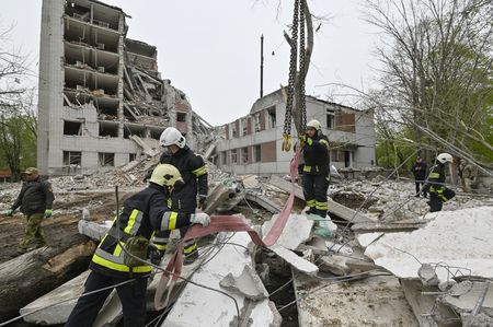 Russian missile strike on Chernihiv kills 17; US Speaker Johnson moves ahead with aid plan