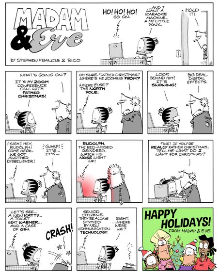 Santa Claus is Zooming to Town
